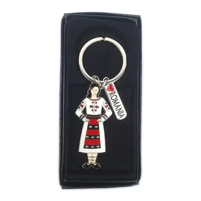 Tarancuta, port popular, romania, breloc din metal, model 908d f